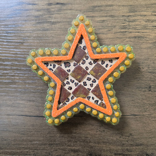 Checkered Star Car Freshie