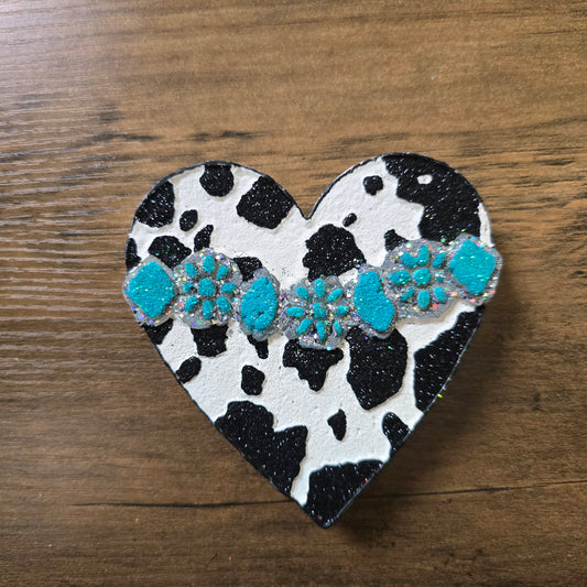 Cow Print Heart Car Freshie