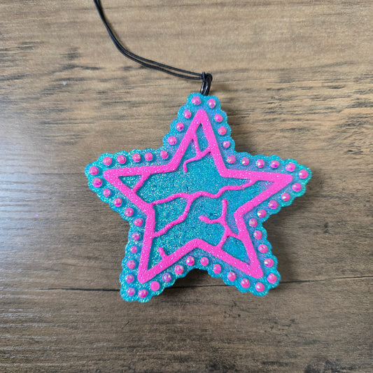 Turquoise Star Car Freshie